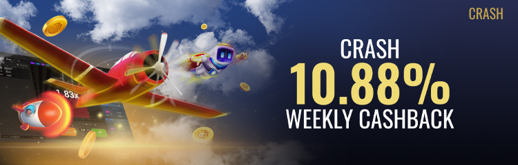 Crash 10.88% Weekly Cashback